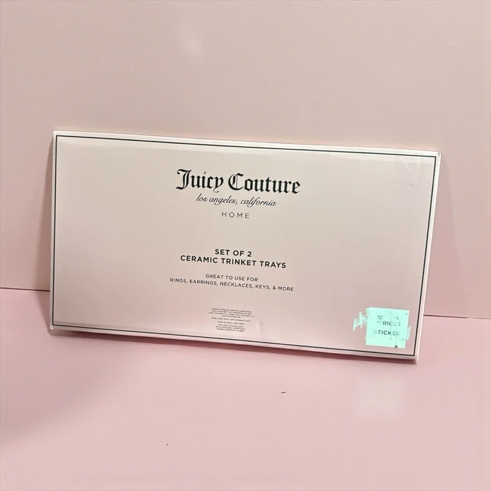 Juicy Couture Ceramic Trinket Trays Set